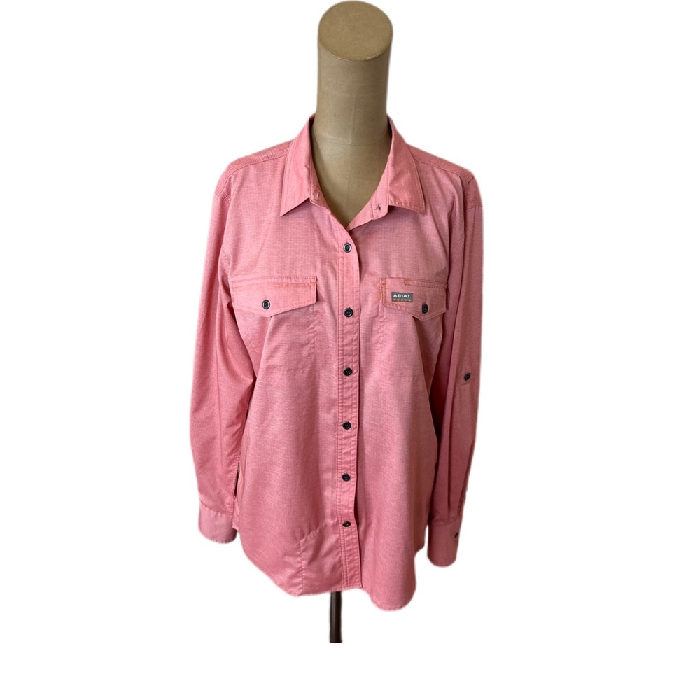 Ariat Rebar Made Tough VentTEK DuraStretch Work Shirt Size Medium